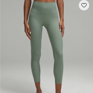 Grey Eucalyptus Lululemon High Waisted Align Size 6 25 inch